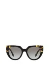 Prada Womens Black Pr14ws Cat Eye-frame Acetate Sunglasses In Black / Medium Tortoise