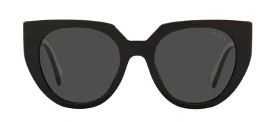 Prada Pr 14ws 09q5s0 52mm Womens Cat-eye Sunglasses In Black