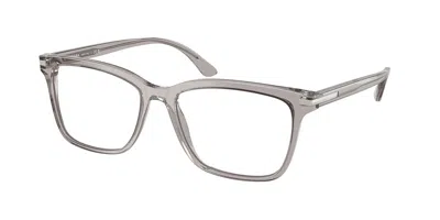 Prada Pr 14wvf Asian Fit 10j1o1 Men's Glasses Clear Size 56 - Free Lenses - Blue Light Block Available In Gray