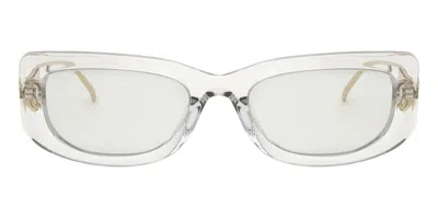 Prada Pr 14ys 12r50k Women's Sunglasses Grey Size 53 In White