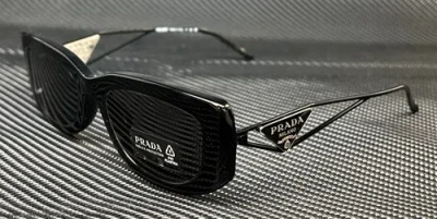 Pre-owned Prada Pr 14ys 1ab5s0 Black Grey Women's 53 Mm Sunglasses In Gray