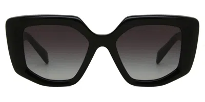 Prada Pr 14zs 1ab09s Women's Sunglasses Black Size 50 In Orange