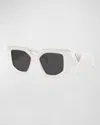 Prada Pr 14zs Acetate Butterfly Sunglasses In Bone