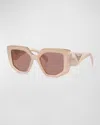 Prada Pr 14zs Opal Natural Sunglasses In Opal Loden