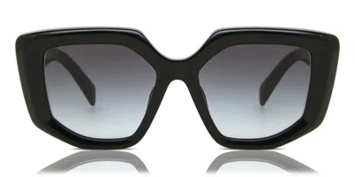 Prada Pr 14zsf Asian Fit 1ab09s Women's Sunglasses Black Size 52