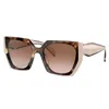Prada Pr 15ws 01r0a6 54mm Womens Rectangle Sunglasses In Brown