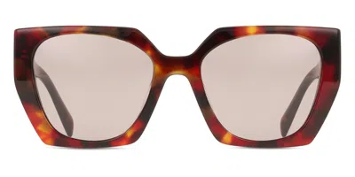 Prada Pr 15ws 22a20i Women's Sunglasses Tortoiseshell Size 54 In Brown