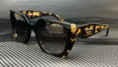 Pre-owned Prada Pr 15ws 3890a7 Black Grey Gradient 54 Mm Women's Sunglasses In Gray