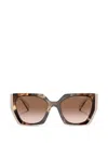Prada Pr 15ws 01r0a6 54mm Womens Rectangle Sunglasses In Brown