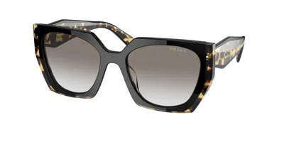 Prada Pr 15wsf Vestibilità Orientale 3890a7 Occhiali Da Sole Neri Per Donna In Black