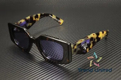 Pre-owned Prada Pr 15ys 2au05q Tortoise Violet Mirror Inter Silver 51 Mm Womens Sunglasses In Violet Mirror Internal Silver