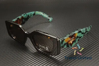 Pre-owned Prada Pr 15ys 2au06b Tortoise Dark Brown 51 Mm Women's Sunglasses
