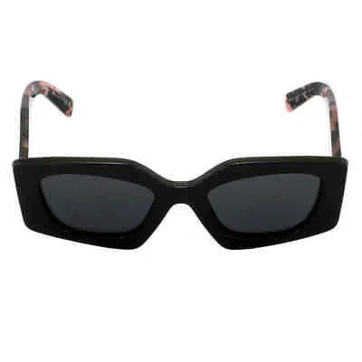 Pre-owned Prada Pr 15ys Women's Sunglasses - Black/dark Grey Lens In Gray