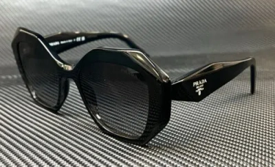 Pre-owned Prada Pr 16ws 1ab5d1 Black Grey Gradient Women's 53 Mm Sunglasses In Gray