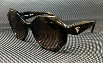 Pre-owned Prada Pr 16ws 2au6s1 Brown Havana Brown Gradient Women's 53 Mm Sunglasses