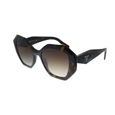 Pre-owned Prada Pr 16ws 2au6s1 Tortoise Plastic Sunglasses Brown Gradient Lens
