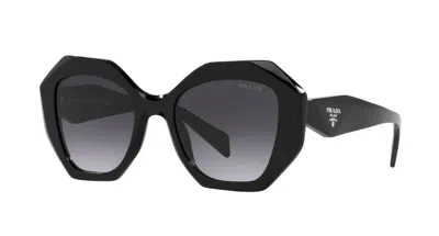 Pre-owned Prada Pr 16ws Black/grey Shaded (1ab-5d1) Sunglasses
