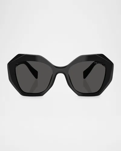 Prada Pr 16ws Geometric Sunglasses In Black