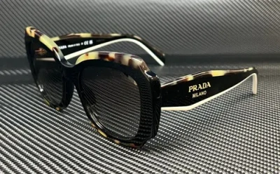 Pre-owned Prada Pr 16ys 01m0a7 Black Grey Gradient Women's 52 Mm Sunglasses In Gray