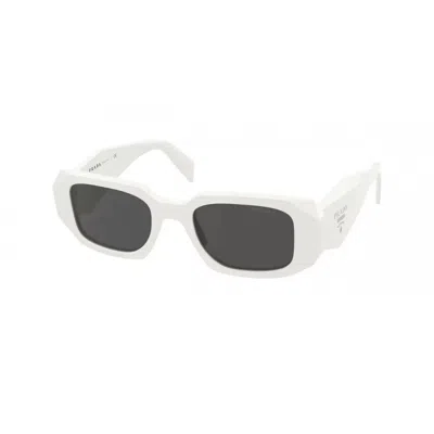 Pre-owned Prada Pr 17ws - 1425s0 Talc-dark Grey Women's Sunglasses 49mm Authentic In Gray