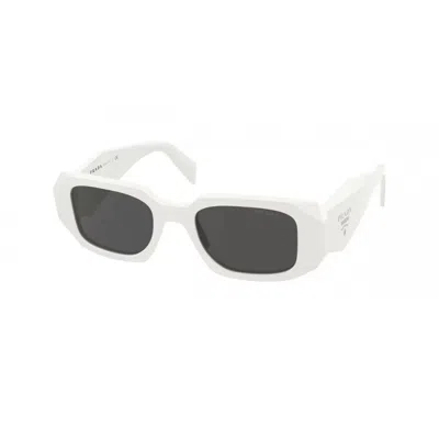 Pre-owned Prada Pr 17ws 1425s0 Talc-dark Grey Lens Women's Sunglasses 49mm Authentic In Gray