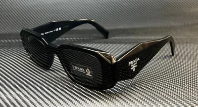 Pre-owned Prada Pr 17ws 1ab5s0 Black Grey Women's 49 Mm Sunglasses In Gray