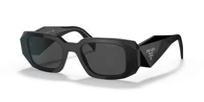 Pre-owned Prada Pr 17ws 1ab5so Black Dark Grey Lens Unisex Sunglasses Authentic In Gray