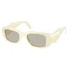 Prada Pr 17ws 21d5j2 49mm Womens Rectangle Sunglasses In Yellow