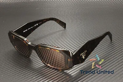 Pre-owned Prada Pr 17ws 2au03u Tortoise Brown Mirr Silver Int Violet 49 Women's Sunglasses