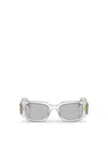 Prada Pr 17ws Acetate Transparent Sunglasses In Transparent Grey