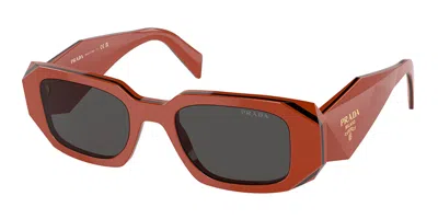 PRADA PR 17WS ASIAN FIT 12N5S0 WOMEN’S SUNGLASSES ORANGE SIZE 49