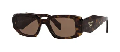 Pre-owned Prada Pr 17ws Dark Havana/brown (2au-8c1) Sunglasses