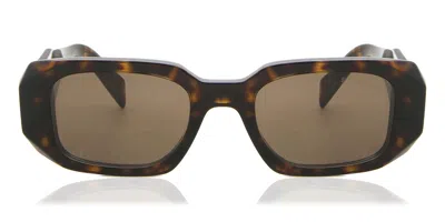 Prada Pr 17ws Symbole 2au8c1 Women's Sunglasses Tortoiseshell Size 49 In Brown