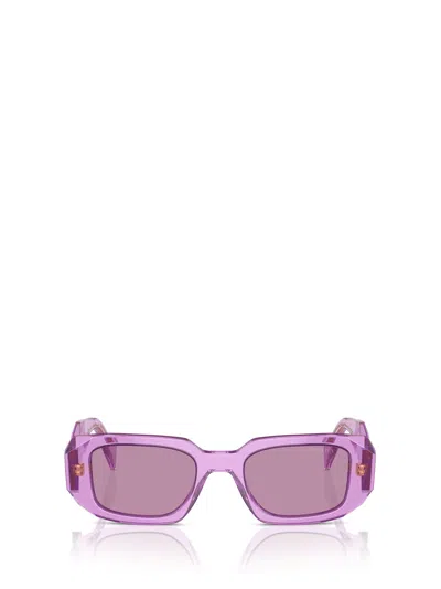 Prada Pr 17ws Transparent Amethyst Sunglasses