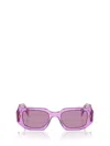 Prada 0pr 17ws Geometric Rectangular Sunglasses In Pink