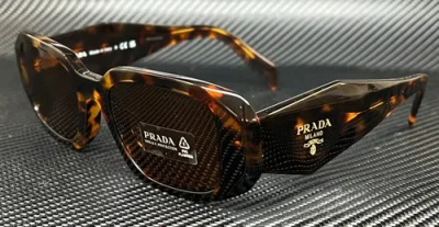 Pre-owned Prada Pr 17ws Vau2z1 Havana Dark Brown Women's 49 Mm Sunglasses