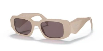 Pre-owned Prada Pr 17ws Vyj6x1 Powder Purple Brown Lens Unisex Sunglasses Authentic