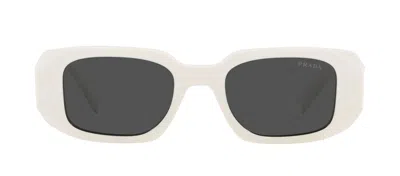 Prada Dark Grey Rectangular Ladies Sunglasses Pr 17ws 1425s0 49 In White