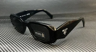 Pre-owned Prada Pr 17wsf 1ab5s0 Black Grey Women's 51 Mm Sunglasses In Gray