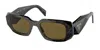 Prada Woman Sunglasses Pr 17ws In Dark Brown