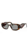 Prada Pr 17wsf Rectangular Sunglasses, 51mm In Gray