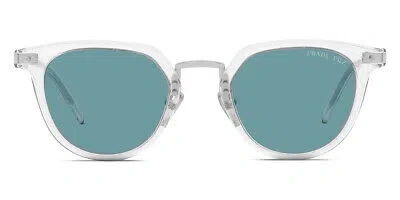 Pre-owned Prada Pr 17ys Sunglasses Crystal Polarized Green 49mm 100% Authentic