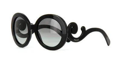 Pre-owned Prada Pr 17zs Black/grey Shaded (1ab-09s) Sunglasses