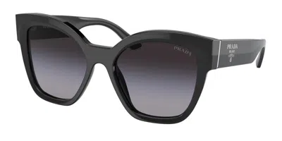 Prada Pr 17zsf Asian Fit 1ab09s Women's Sunglasses Black Size 55