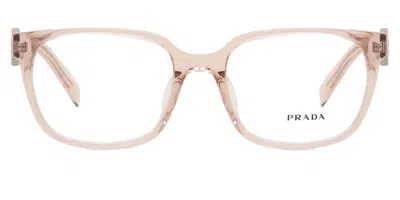 Prada Pr 17zvf Asian Fit Women's Glasses, Pink, Size 55 In Brown