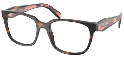 Prada Pr 17zvf Asian Fit Women's Glasses, Tortoiseshell, Size 55 In Brown
