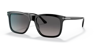 Pre-owned Prada Pr 18ws 1ab-09g Black/grey Shaded Polarized Sunglasses Brand Authentic