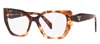 Prada Pr 18wv 07r1o1 52mm Womens Fashion Eyeglasses 52mm In Brown