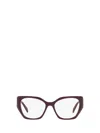 Prada Geometric-frame Glasses In Garnet