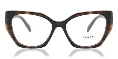 Prada Pr 18wv Symbole 2au1o1 Occhiali Da Vista Tartarugatishell Per Donna (solo Montatura) In Brown